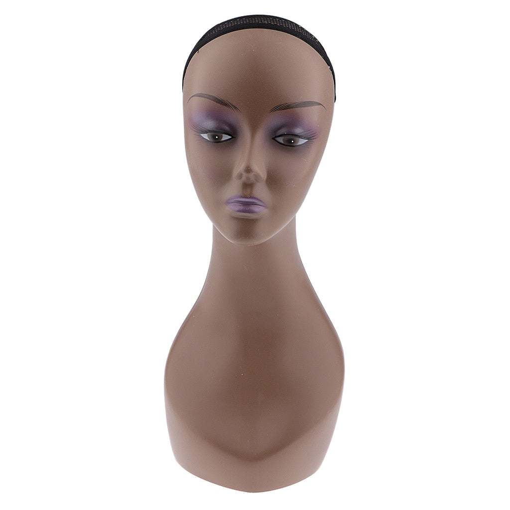 Afro European Caucasian Female Mannequin Head With Shoulders Wig Head Hat  Display Jewelry Mannequin Model Training Head Wig Stand -  Norway